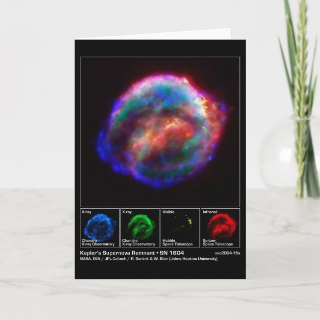 Kepler's Supernova Remnant - SN 1604 NASA Karte (Vorderseite)