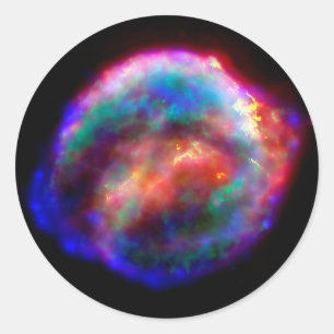 Keplers Supernova-Überrest NASA Hubble Weltraumfot Runder Aufkleber
