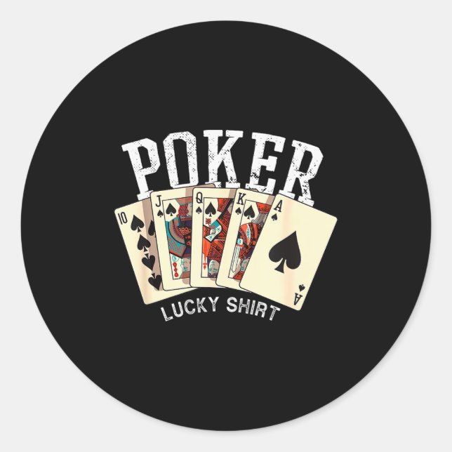 Ker Lucky Shirt Ker Player Gambling Funny Ker  Runder Aufkleber (Vorderseite)