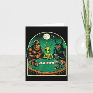 Ker Shirt Men Women Bigfoot Alien Mothman Spielen Karte
