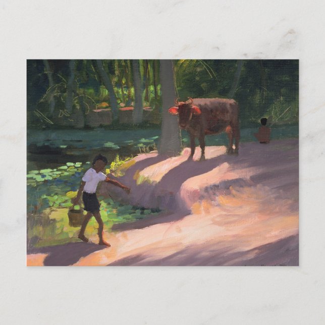 Kerala Backwater India 1996 Postkarte (Vorderseite)