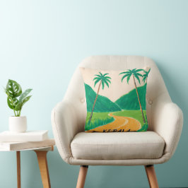 KERALA GREEN SÜDINDISCHE TROPISCHE DESIGN KISSEN