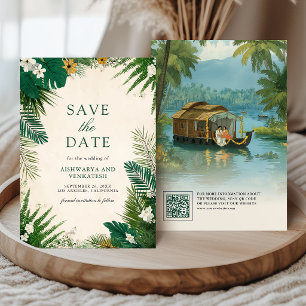 Kerala-Hausboot Hochzeit Südindische Hochzeit Save The Date