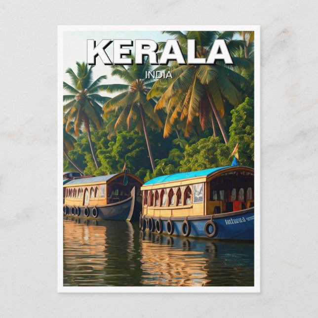Kerala India Postkarte (Vorderseite)