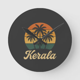 Kerala india runde wanduhr