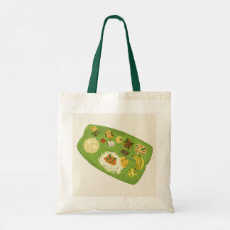 Kerala Sadya Banana Leaf Meal illustration Tragetasche