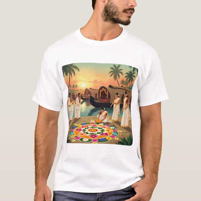 Keralam Nostalgia | Vintage Onam-Erinnerungen T-Shirt (Vorderseite)