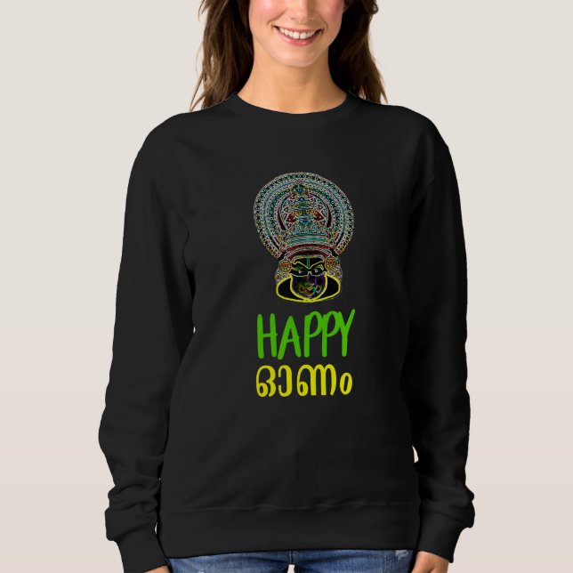 Keralite Malayali Happy Onam in Malayalam Sweatshirt (Vorderseite)