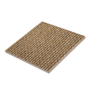 Keramik aus gegossenen Baumwollstoffen - Beige Fliese