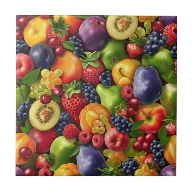 Keramik aus gemischtem Obst Fliese (Vorderseite)