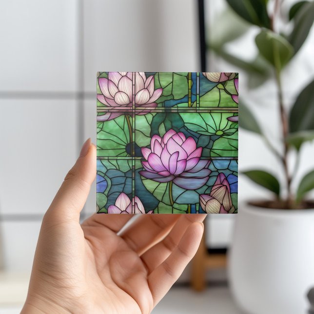 Keramik aus Hartglas Fliese (Elevate your kitchen or bathroom with the timeless elegance of this lotus design ceramic tile 🌸✨ )