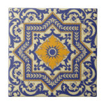 Keramik Azulejo Art-blaue orange Fliese<br><div class="desc">Blaue orange Farben Keramik Azulejo Art,  die berühmtes Vintages Keramik spanisches und portugiesisches tilework nachahmen</div>