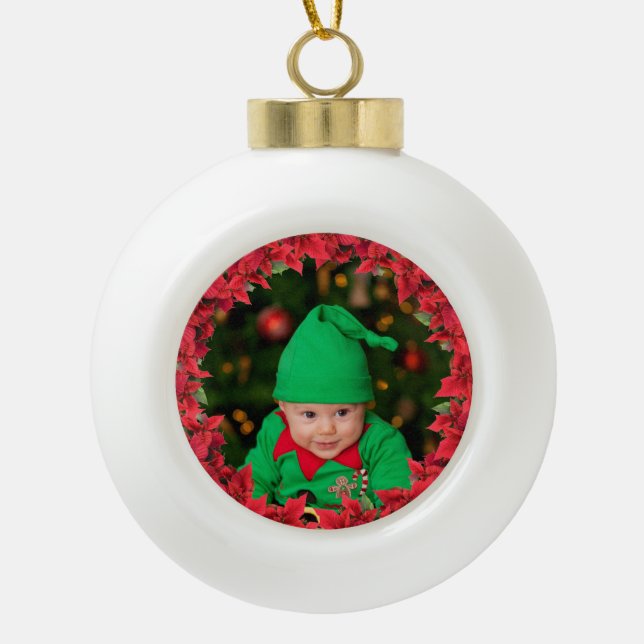 Keramik Ball Kind/Baby Foto Gerahmte Einrichtung Keramik Kugel-Ornament (Vorderseite)
