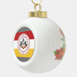 * Keramik Ball Ornament mit PMC Flag Logo