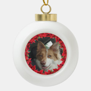 Keramik Ball Pet Foto Gerahmtes Ornament