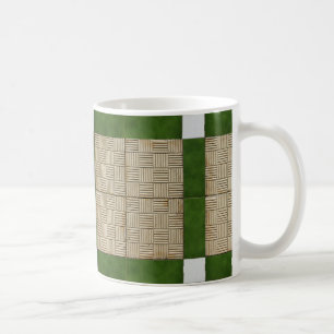 Keramik-Betonziegel-Grün-Grau Kaffeetasse