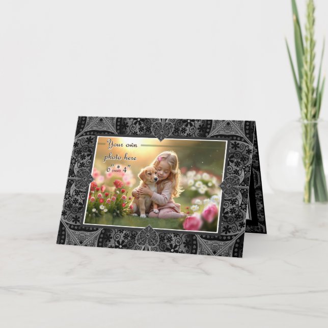 Keramik Black Dankeskarte (Vorderseite)