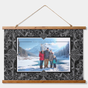 Keramik Black Wandteppich Mit Holzrahmen