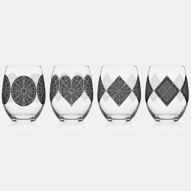 Keramik Black Weinglas Ohne Stiel (Links)