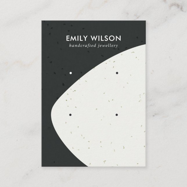 KERAMIK BLACK & WHITE WAVE 2 STUDIENANGABE VISITENKARTE (Vorderseite)