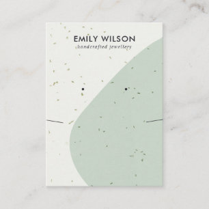 Keramik Blassgrüne Wave-Kette Erdbeerdisplay Visitenkarte