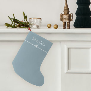 Keramik Blue   Einfache Minimalistische Bogen Pers Kleiner Weihnachtsstrumpf