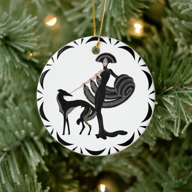 Keramik Borzoi Keramik Ornament (Baum)
