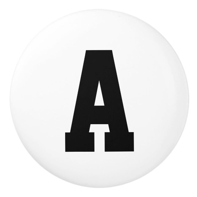 Keramik-Buchstabe-Griff College Keramikknauf (Vorderseite)