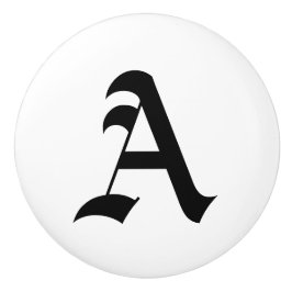 Keramik-Buchstabe-Griff gotisch Keramikknauf