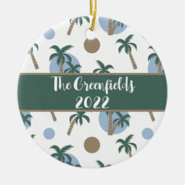 Keramik Calm Palm Trees Custom Holiday Ornament