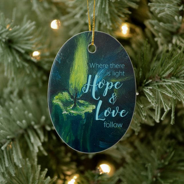 Keramik "Candle of Encourement" Ornament (Baum)