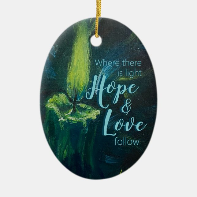 Keramik "Candle of Encourement" Ornament (Vorne)