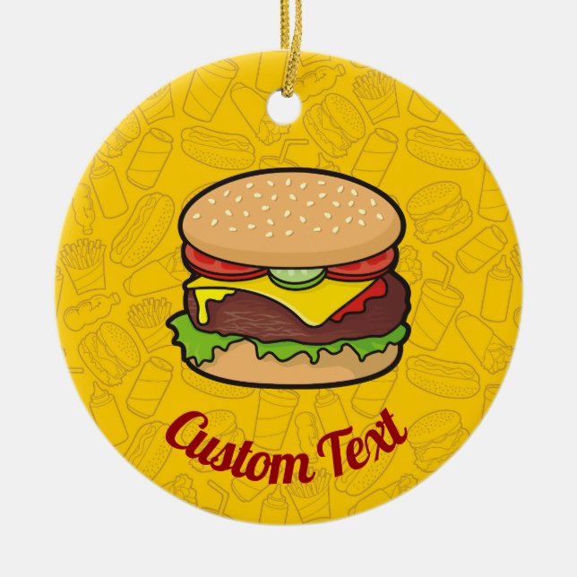 Keramik Cheeseburger Ornament (Vorne)