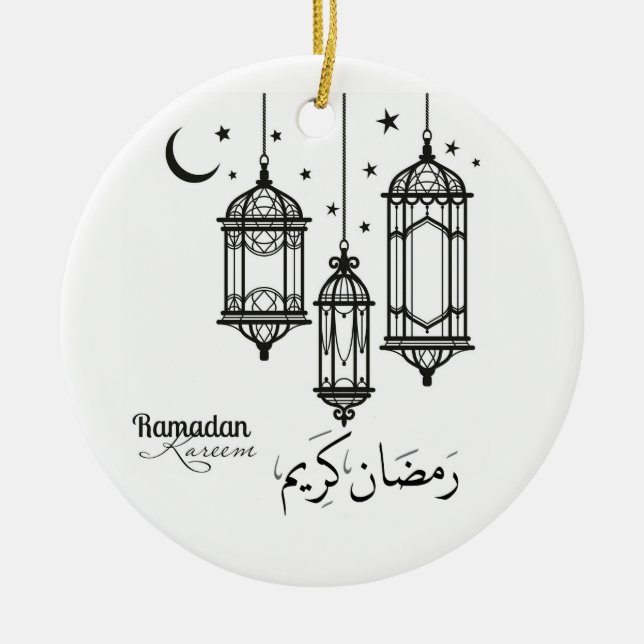 Keramik-Dekoration Ramadans Kareem Keramik Ornament (Vorne)