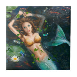 Keramik Dekorative Meerjungenteiche im See Fliese