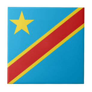 Keramik der Flagge Kongo-Kinshasa Fliese