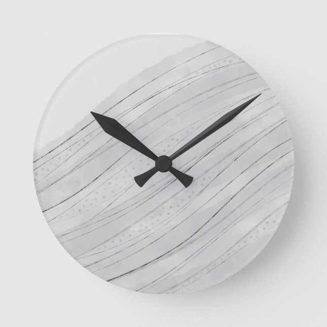 Keramik der Meereswellen Runde Wanduhr (Vorderseite)