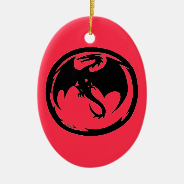 Keramik der Schwarzen Drachenkoralle Keramik Ornament (Vorne)