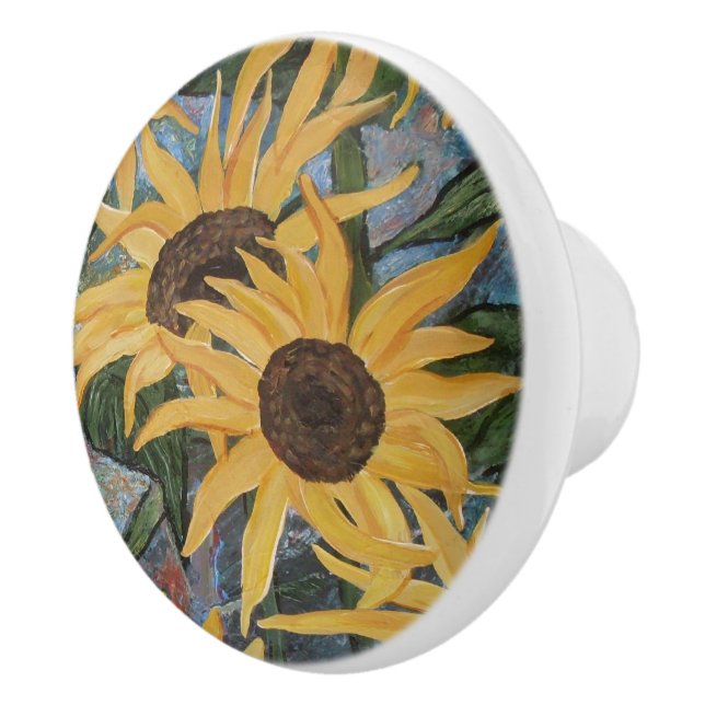 Keramik der Sonnenblume ziehen/Knopf Keramikknauf (Rechts)