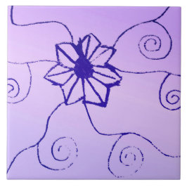 Keramik der Wirblen Blume Fliese