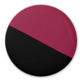 Keramik des Farbblocks (Schwarz und Berry Rot) Keramikknauf