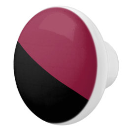 Keramik des Farbblocks (Schwarz und Berry Rot) Keramikknauf