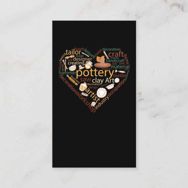 Keramik des Töpfers Visitenkarte (Vorderseite)