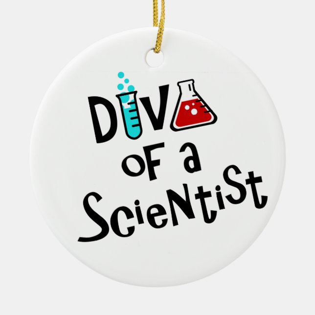 Keramik "DIVA of a Scientist" Keramik Ornament (Vorne)