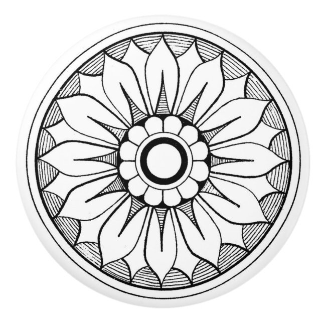 Keramik Door Knobs - Petals Keramikknauf (Vorderseite)