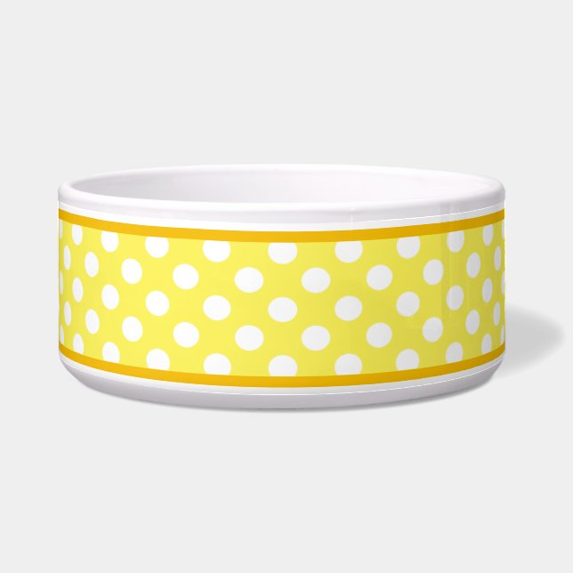 Keramik Dot Pattern Dog Bowl Napf (Vorderseite)