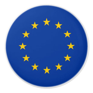 Keramik-Drehknopf mit der Flagge der europäischen Keramikknauf