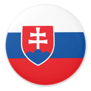 Keramik-Drehknopf mit Flagge der Slowakei Keramikknauf