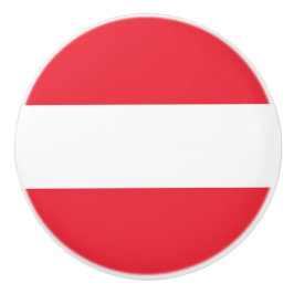 Keramik-Drehknopf mit österreichischer Flagge Keramikknauf