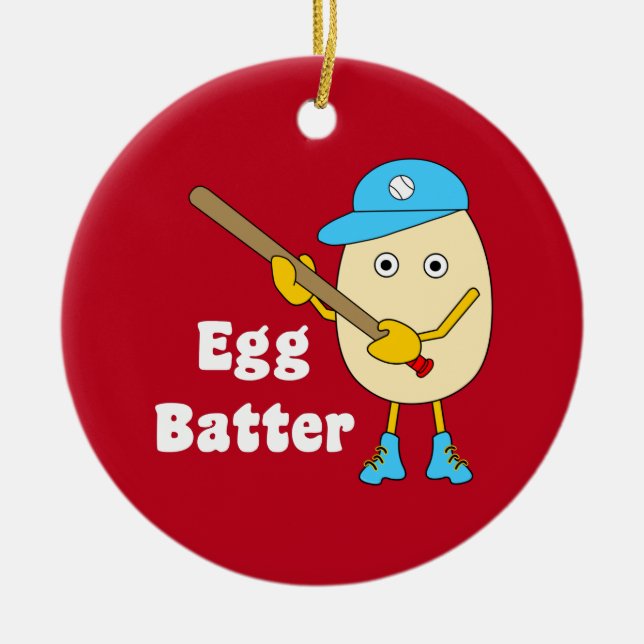 Keramik Ei Batter Egghead Ornament (Vorne)